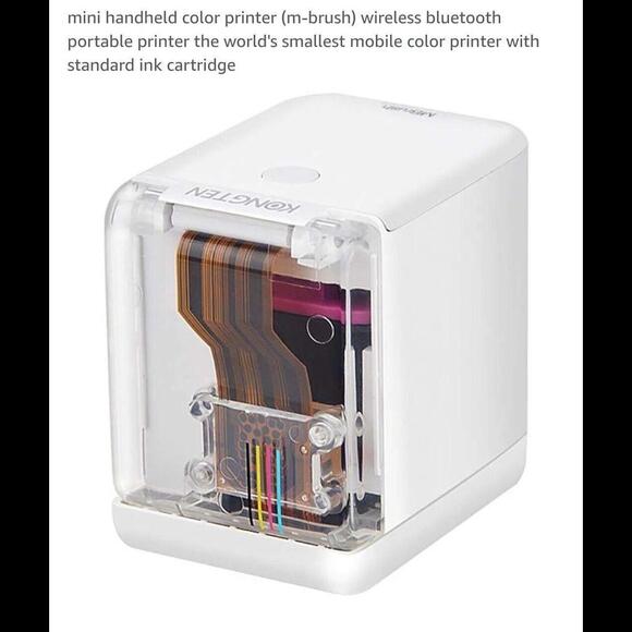 Kongten MBrush Portable Handheld Mobile Color Printer-White - Picture 1 of 7